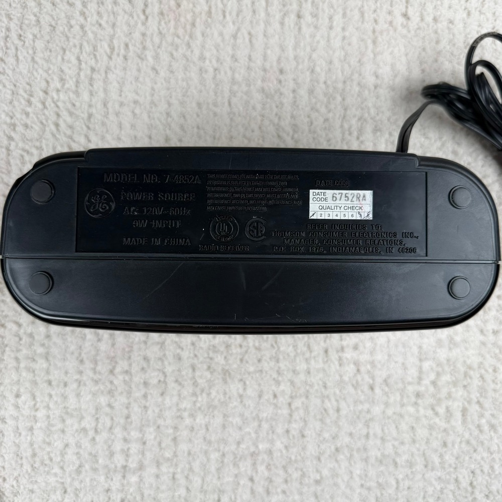 GE Digital Alarm Clock Radio Green LED Dual Alarm Black 7-4852A Vintage Tech - Picture 8 of 8